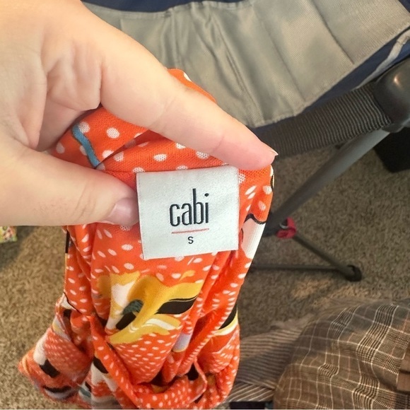 Cabi Polka Dot Floral Mix Print Ruffle Hem Wrap Skirt 6199 Small - Picture 5 of 6